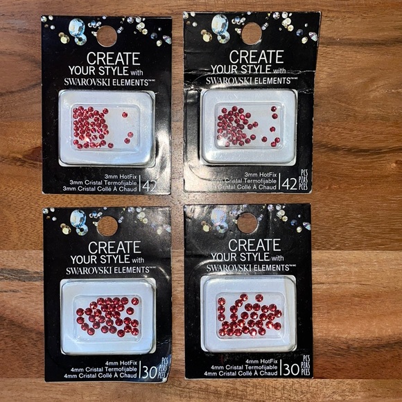 Swarovski | 4 Pack HotFix Crystals in Indian Pink - Picture 2 of 9